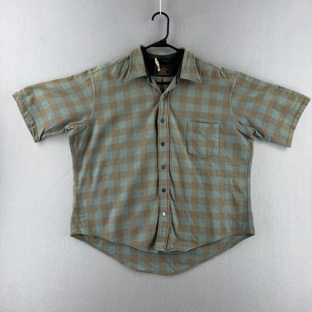 Vintage 60s Sportsman Shirt Mens XL Boxy Wool Button Up California Woolynella